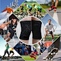 Miniatyrbild 4 av 4: Knäskydd för volleyboll för dansare, mjuka andningsbara knäskydd för män kvinnor barns knän skyddande, löpning cykling träning (Medium-Svart)