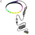 Miniatyrbillede 1 af 5: COOLMOON LED lysstrimmel magnetisk 40cm PC computerkasse RGB lysbjælke med 4Pin RGB/5V ARGB C