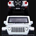Pikkukuva 4 / 5: 1:32 Jeep Wrangler Rubicon -metallimalli auto, valurauta, maastoauto, ääni- ja valovaikutukset, lasten lelu, lahja Red