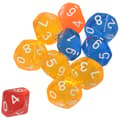 Miniatyrbilde 3 av 5: 10-terninger D10 Ti-sidet Gem Die For Board Table Games Transparent Multicolor