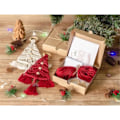 Miniatyrbilde 5 av 5: 6 stk vevde makramé juletre DIY-sett veggtepper