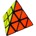 Pikkukuva 1 / 5: Taikakuutio, Pyramid Triangle Puzzle Cube PVC-tarroilla aikuisille ja lapsille, musta