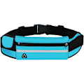 Pikkukuva 2 / 9: Juokseva vyölaukku Fanny Pack Vedenpitävä Flip-vyö Säädettävä Kuntoiluvöiden vyölaukku, joka sopii miehille ja naisille ulkoilmaan, kuntosalille, urheiluun ja matkustamiseen Blue