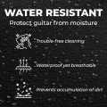 Miniatyrbild 5 av 5: Gitarr Vattentät Väska, Gitarr Bärväska, Justerbar Rem Gitarr Väska Dammtät Ryggsäck Bärbar Resa, Svart