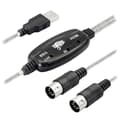 USB MIDI-kabeladapter, USB typ A hane till MIDI DIN 5-polig in-ut-kabelgränssnitt med LED-indikator [DB] Som visas