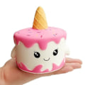 Miniatyrbillede 3 af 5: Kawaii Squishy Langsomt Stigende Enhjørning Kage Klem Legetøj Blødt Brød Dekompression Dekompression Legetøj Simulation Håndværk Dekoration 11*10 Cm