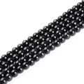 Miniatyrbillede 2 af 3: Sorte Obsidian Ædelsten Runde Perler Naturlige Sten Perler til Smykkefremstilling (8MM)