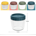 Miniatyrbild 2 av 3: Glasburk med Skruvlock Läcksäker Behållare för Overnight Oats, Havregrynsalladsburkar, för Flingor Mjölk Frukt Krydda Dressing, 4 Färger (4-Pack 260ML)