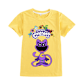 Miniatyrbild 3 av 3: Leende Critters T-shirt för barn Sommar Bomullstopp Tee (grå) (120 cm lång)