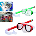 Miniatyrbild 5 av 6: Barnens snorkling Scuba Snorkling Maske Simglasögon Glasögon med torra snorklar Rör Utrustning Giftfri Dykutrustning 3-8 år