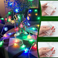 Miniatyrbillede 8 af 8: Julepynt Snefnug Lysstreng Julekrans Ferie Warm White