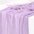 Miniatyrbillede 6 af 6: Bohemian Country Gauze Dug til Bord i Lys Rosa til Baby Shower Dekoration Purple 90cmx180cm