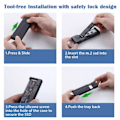Miniatyrbillede 7 af 9: M.2 NGFF NVMe-etui Ekstern SSD-boks USB3.0 Type-C-dæksel