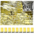 Miniatyrbillede 2 af 5: 10 stk. Nødtæppe Foldbar Guld 210x160cm Sølv + Guld-- null ingen