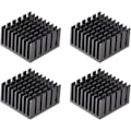 Miniatyrbillede 1 af 3: Elektroniske radiatorer køleplade til MOS GPU IC chip sort 28 x 28 x 15 mm 4stk