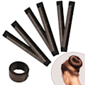 Miniatyrbillede 1 af 5: 4 stk. Hårknold Maker til Kvinder DIY Piger Fransk Hårknold Snap Roll Knold Værktøj Twist Donut Knold Frisure Hårknold Maker til Langt Hår