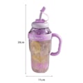 Miniatyrbilde 3 av 5: 1300ML Vannflaske med Håndtak Lokk Sugerør Lekkasjesikker Drikkekopp BPA-Fri Varmebestandig Bærbar 1300ML Purple