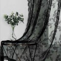 Miniatyrbillede 3 af 3: Sorte blondegardiner 2 stk. Sort 100 x 200 cm Sort 100 x 200 cm