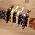 Miniatyrbild 1 av 4: Gitarr Capo Dödskalle Capo för Akustisk och Elektrisk Gitarr Skelett Huvud Ukulele Capo med 5 Plectrums Bronze