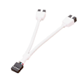 Miniatyrbillede 2 af 5: Moderkort 9-pins USB-header til dobbelt USB2.0 9-pins splitter hub forlængerkabel