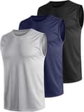 3 stk. Tank Top til Mænd Gym Ærmeløs Løb Hurtigtørrende Åndbare Herre Veste Multipack