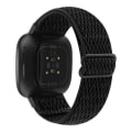 Miniatyrbillede 2 af 3: Flettet nylonarmbånd til Fitbit Versa 3/Sense - Armbånd Sort