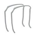2PCS Osynlig hårrosett Tjock lockig hårrosett Silver