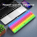 Miniatyrbild 11 av 11: Vattentät Mini Kompakt Gaming Tangentbord 61 Tangenter Gaming Tangentbord RGB Bakgrundsbelysning Ultra Kompakt Mini Tangentbord för PC Gamer