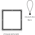 Miniatyrbild 2 av 5: Transparent växtöverdrag, Högkvalitativt vattentätt växtöverdrag med öljetter, frostskydd, presenning och 8 oljeduk studsbollar (2 x 2 meter)