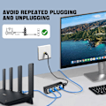 Miniatyrbillede 3 af 5: Ethernet-splitter RJ45 LAN-kabelkonnektor 1 til 3 netværksadapter internet-stikforlænger til Super Cat5, Cat5e, Cat6, Cat7, Cat8-kabel