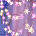 Miniatyrbillede 1 af 8: Julepynt Snefnug Lysstreng Julekrans Ferie Pink Warm