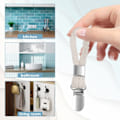 Miniatyrbild 10 av 10: 4:e handduksklamma Handdukshållare white
