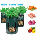 Miniatyrbilde 3 av 5: 2 pakk dyrkingspose dyrkingspose dyrkingsboks mørkegrønn 10 gallon 35*45 cm