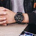 Miniatyrbillede 3 af 5: Mænds Digitale Ur SKMEI Classic 5ATM Vandafvisende Smartwatch med Alarm LED Baggrundsbelysning Dobbelt Skærm Elektronisk Analog 12/24 Format