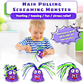 Miniatyrbillede 4 af 5: Hårtræknings-fidgetlegetøj - Hvert skrig er forskelligt, stressaflastning og anti-angst-legetøj til børn og voksne, træk i håret monster squeeze-legetøj (P)