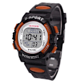 Miniatyrbillede 1 af 5: Mænds Studenter Mode Digital Multifunktionel Alarm Sports Armbåndsur Orange