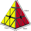 Pikkukuva 4 / 5: Taikakuutio, Pyramid Triangle Puzzle Cube PVC-tarroilla aikuisille ja lapsille, musta
