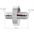 Pikkukuva 2 / 5: 1/4\"-20 naar 1/4\"-20 mannelijke schroefadapter voor statief Standaard statiefbevestigingsschroef Camera schroefadapter Converter, Precisie gemaakt (2 stuks)