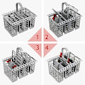 Miniatyrbilde 4 av 5: Bestikkskuff for oppvaskmaskin (avtakbart håndtak)