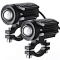 Miniatyrbillede 1 af 5: 2 stk. Motorcykel LED Kørelys 12000lm Tri-farve Mini Forlygter Tågeforlygter 60w 6000k