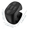 Pikkukuva 5 / 5: Langaton Bluetooth-sormenpään kaukosäädin, vierityskaukosäädin sivun kääntäjä black B