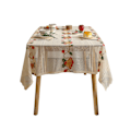 Miniatyrbillede 6 af 11: Juledug med broderet blonder 140x100/140x200/140x240/140x330cm valgfri Vinterfest rektangulær egnet til julepynt 140*220 Four-leaf clover