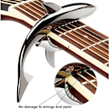 Miniatyrbild 3 av 5: 1 st Haj Capo Lätt Gitarr Capo Gitarr Tillbehör Snabbväxlande Gitarr Capo med Förvaringsväska för Gitarrer, Ukulele, Banjo, Mandolin black