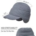 Miniatyrbillede 5 af 5: Proposition Strikket Hue, Elastisk Varm Ørebeskyttelse Strikket Hue gray Without Plush Lining