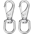 Miniatyrbillede 1 af 5: 2 stk. Trigger Clips Clasp i rustfrit stål, kraftig 360° drejelig Trigger Clips Hook Trigger Clips Clasp til kæledyrs spænde nøglering karabinhage