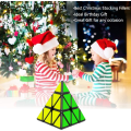 Pikkukuva 3 / 5: Taikakuutio, Pyramid Triangle Puzzle Cube PVC-tarroilla aikuisille ja lapsille, musta