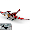 Miniatyrbillede 1 af 5: 1 stk Jurassic Stor Dinosaur Byggeklodser T-rex Quetzalcoatlus Baryonyx Actionfigurer Legetøj til Børn Gaver Pterosaur C