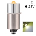 Miniatyrbillede 1 af 11: P13.5S DC6V-24V/3-12V LED-opgradering til hvide Maglite-lommelygter 6-24v 6-24v warm white