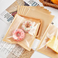 Miniatyrbillede 4 af 5: Varmeforseglede bageriposer med vindu for egg sandwich donut kjeks emballasje 7,1x7,5 tommer klare frontpapirposer To Go