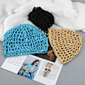 Miniatyrbilde 3 av 5: 3 stk Mesh Crochethårnett, Rayon Strikket Snood Hatt, Tykt Hårnett Snoods Dekorasjon For Nattesøvn
